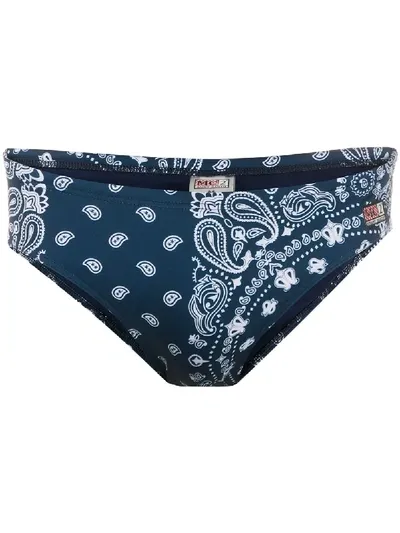 Mc2 Saint Barth Badehose Mit Bandana-print In Blue