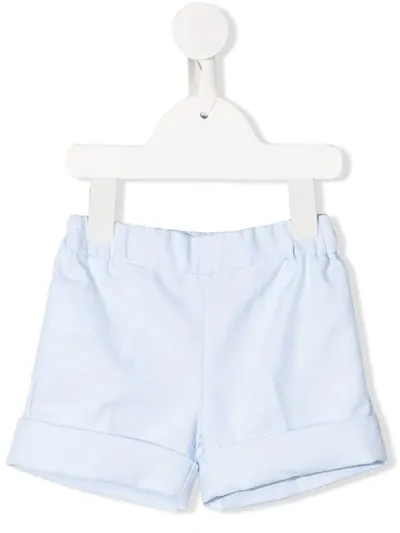 Siola Babies' Elasticated Waist Cotton Shorts In Blue