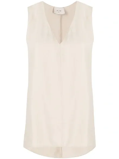 Alysi Crinkled Effect Sleeveless Blouse In Neutrals