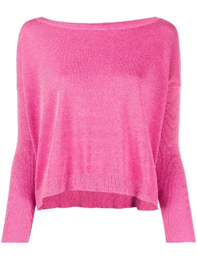 Liu •jo Relaxed Fit Jumper In Pink