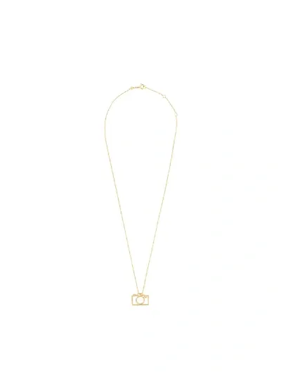 Aliita 9kt Yellow Gold Camara Necklace In Yellow & Orange