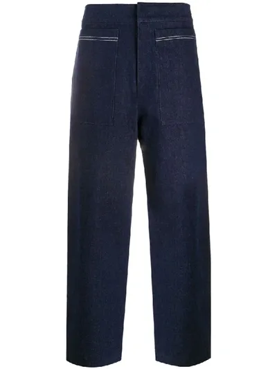 Sara Lanzi Tapered Leg Denim Jeans In Blue