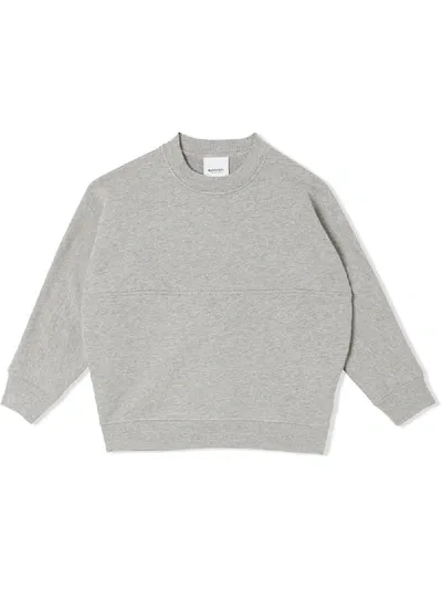 Burberry Babies' Sweatshirt Mit Logo-print In Grey