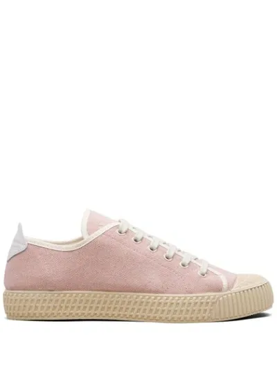 Car Shoe Logo Low-top Sneakers In Pink