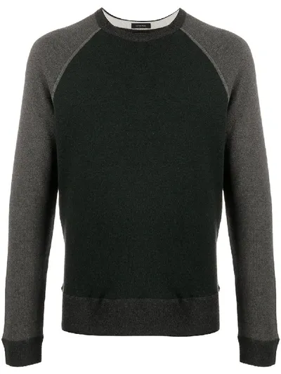 Hugo Boss Raglan-sleeve Knitted Jumper In Green