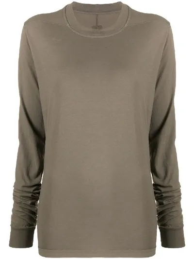 Rick Owens Drkshdw Relaxed Crew Neck Top In Grey