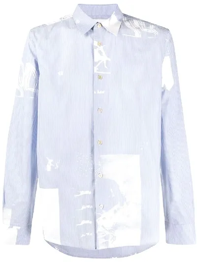 Paul Smith Paint Splatter-effect Shirt In Blue