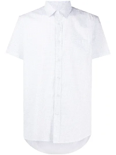 Grey Daniele Alessandrini Diamond-print Shirt In White