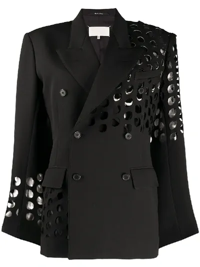 Maison Margiela Cut-out Blazer Jacket In Black