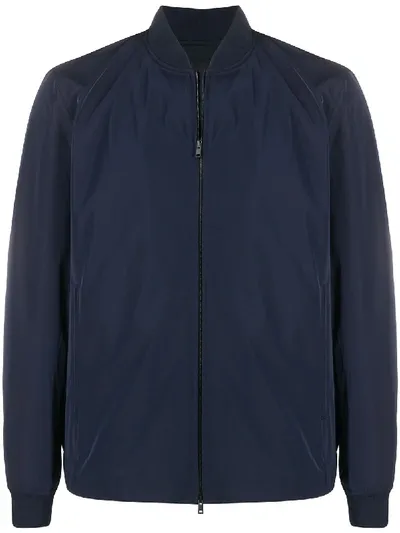 Theory Zip-through Bomber Jacket In Blue