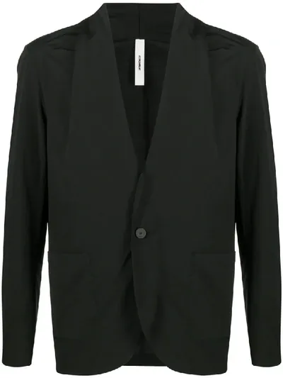 Attachment Single-breasted Blazer In Black