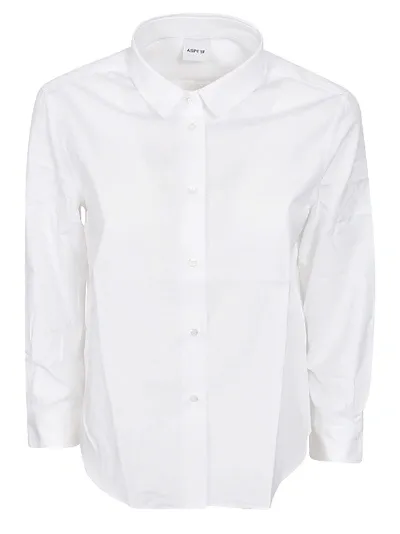 Aspesi Long-sleeved Buttoned Shirt In White