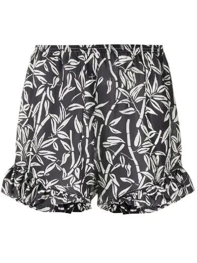 Roseanna Bamboo Print Shorts In Grey