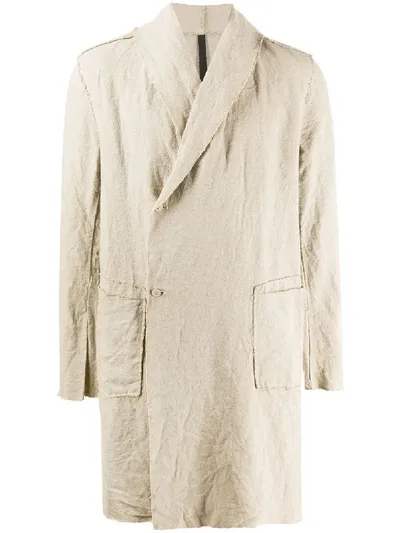 Poème Bohèmien Straight-fit Coat In Neutrals