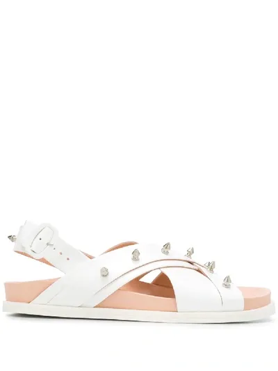 Simone Rocha Spike Stud Sandals In White