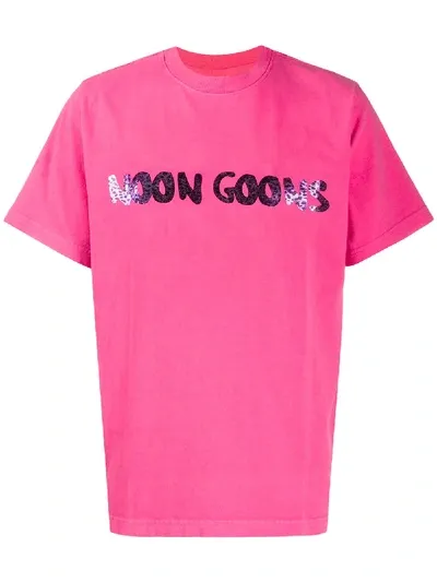 Noon Goons Leopard Logo T-shirt In Pink