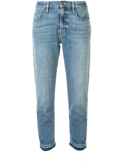 Frame Le Garcon High-rise Straight Jeans In Blue