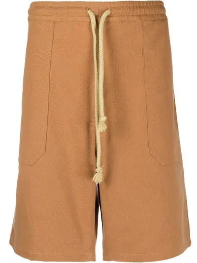 Nanushka Casual Drawstring Shorts In Brown