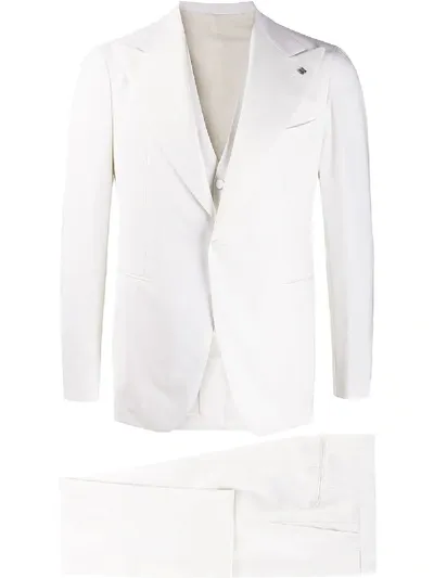 Tagliatore Three-piece Dinner Suit In Neutrals