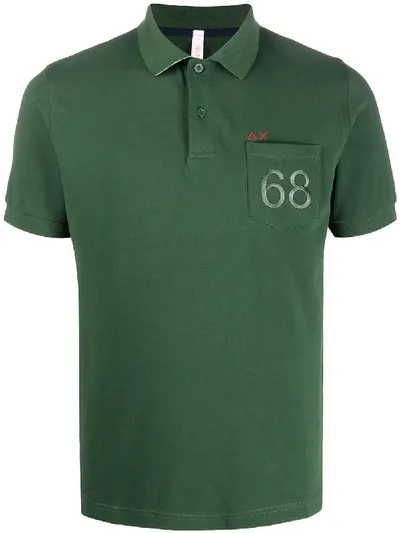 Sun 68 68 Patch Pocket Polo Shirt In Green