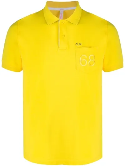 Sun 68 68 Patch Pocket Polo Shirt In Yellow