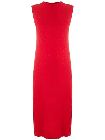 Osklen Rustic Fit Midi Dress In Red