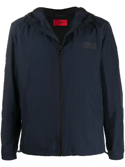 Hugo Lightweight Logo Jacket In Blue