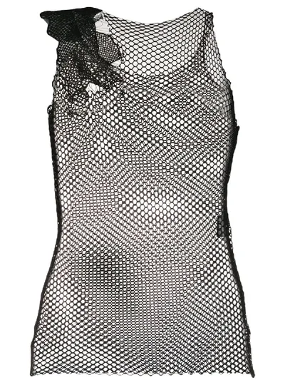 Ann Demeulemeester Mesh Tank Top In Black