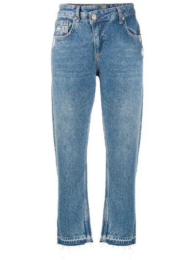 Liu •jo Cropped Jeans In Blue