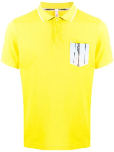 Sun 68 Graphic-print Polo Shirt In Yellow