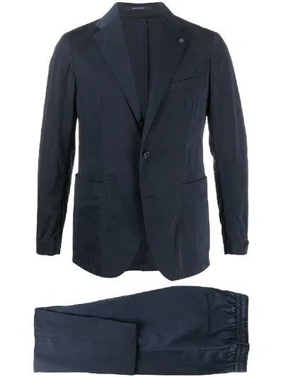 Tagliatore Single-breasted Suit In Blue