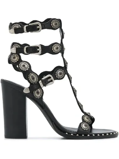 Ash 100mm Lennox Sandals In Black