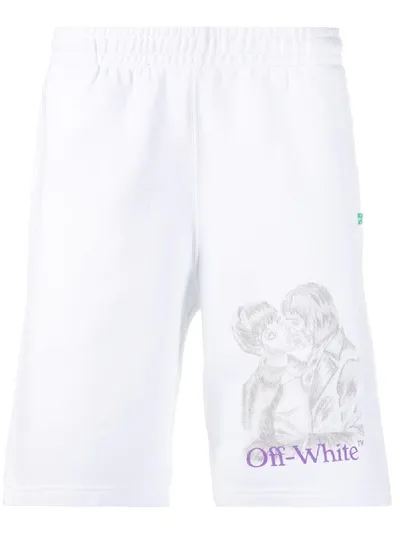 Off-white Graphic Print Shorts In White