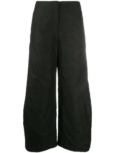 Lemaire Wide Leg Trousers In Black