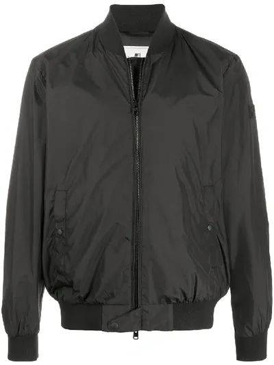 Woolrich Long Sleeve Bomber Jacket In Black