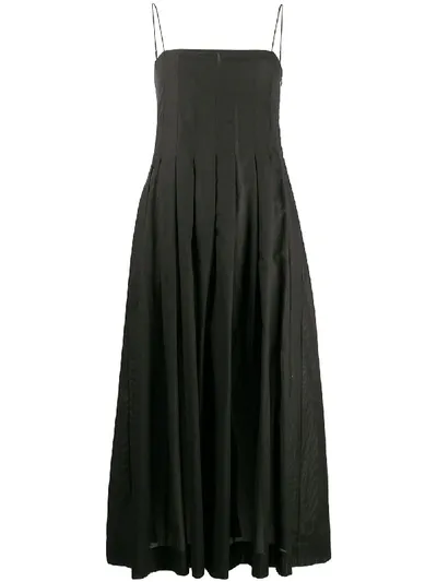 Three Graces Lucia Square-neck Dress In Black