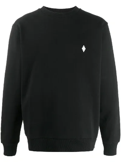 Marcelo Burlon County Of Milan Embroidered Logo Sweatshirt In Black