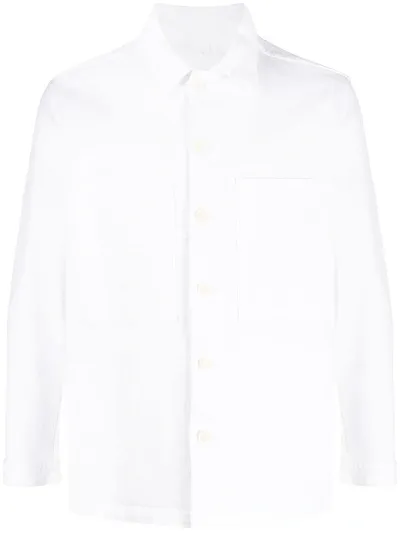 Haikure Long Sleeve Printed Shirt Jacket In White