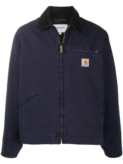 Carhartt Logo Patch Jacket In Blue