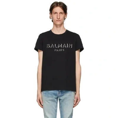 Balmain 3d Logo Graphic T-shirt In Noir