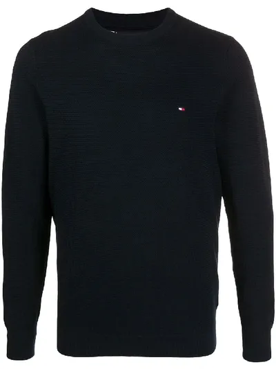 Tommy Hilfiger Knitted Sweatshirt In Blue