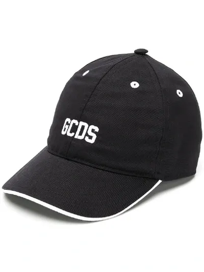 Gcds Kids' Logo Embroidered Cap In Black