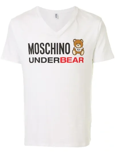 Moschino Underbear Logo T-shirt In White