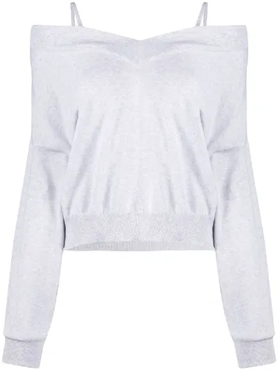 Maison Margiela Slouchy Knitted Jumper In Grey