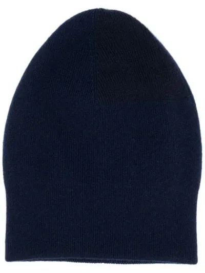 Brunello Cucinelli Rib-knit Cashmere Beanie In Blue