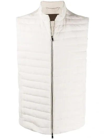 Corneliani Plain Padded Vest In Neutrals