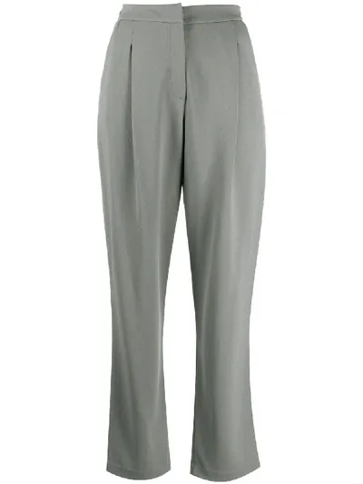 Emporio Armani Tailored High-waisted Trousers In Grey