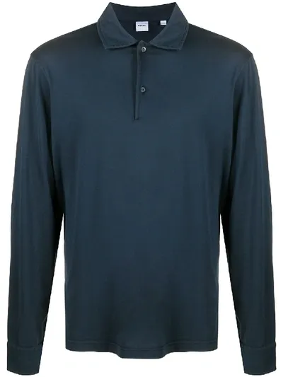 Aspesi Long-sleeve Polo Shirt In Blue