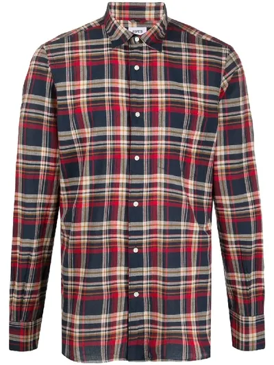 Aspesi Plaid Print Shirt In Red