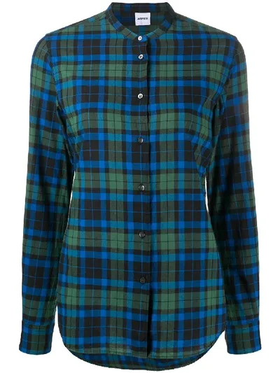 Aspesi Plaid Shirt In Blue